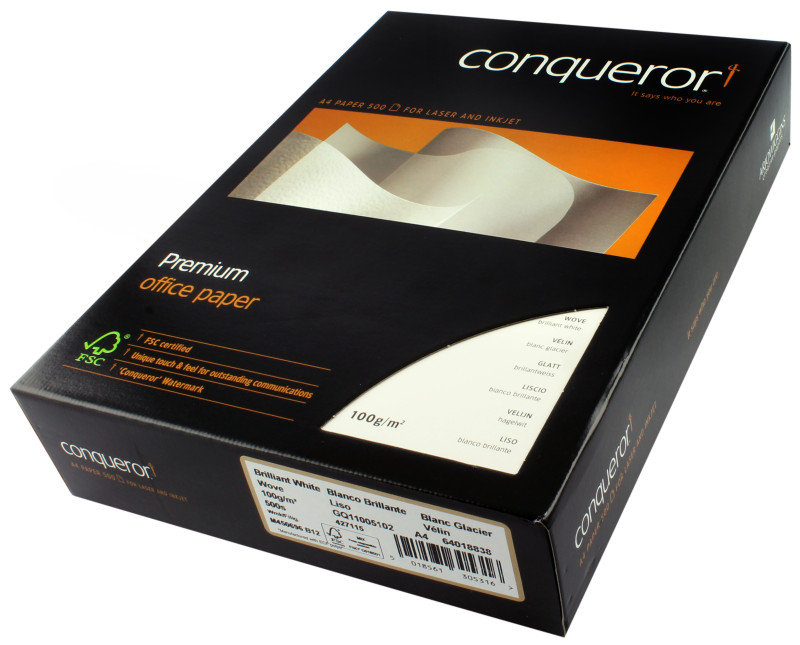 CONQUEROR WOVE BRILL WHT A4 100GSM PK500 Review