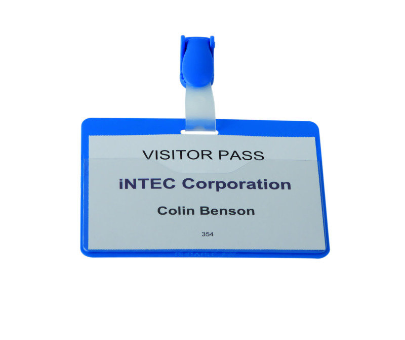 Durable Visitor Name Badge Landscape 60x90mm Blue 25 Pack Review