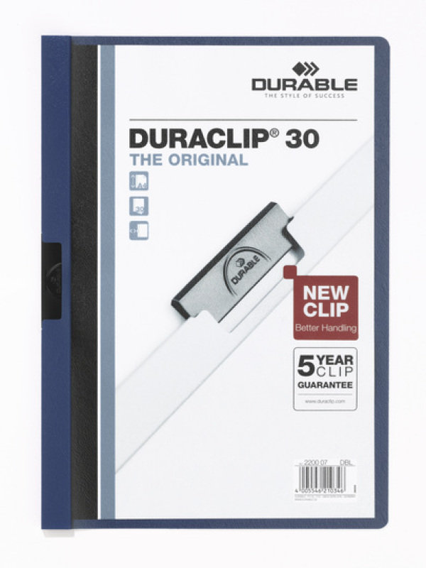 Durable DURACLIP 30 File A4 Dark Blue 25 Pack Review