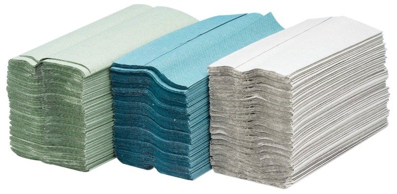 Maxima Green C-Fold Hand Towel 2 Ply White Pack of 24 x 100 Sheets