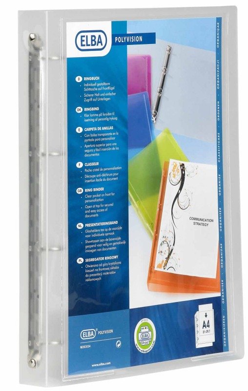 Elba Polyvision 4r Binder 25mm A4 Clear Review