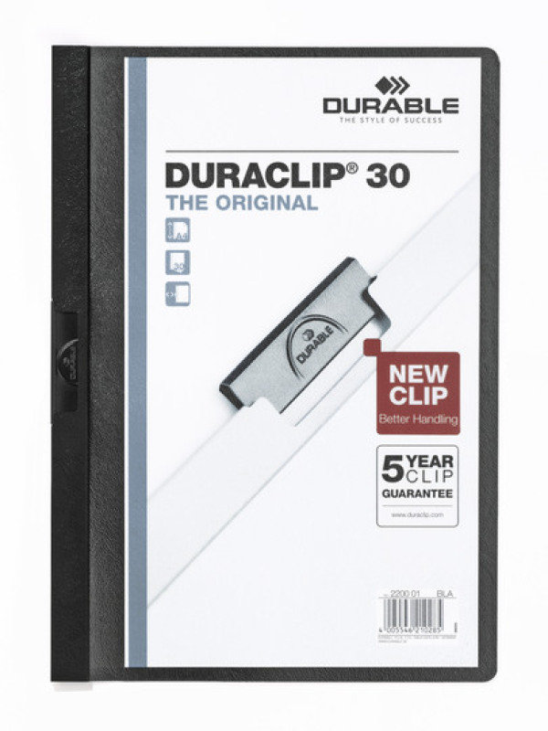 Durable DURACLIP File 30 A4 Black 25 Pack Review