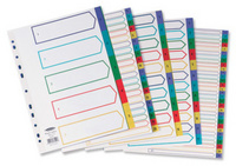 Concord Plastic Divider A4 5 Part Assorted Review