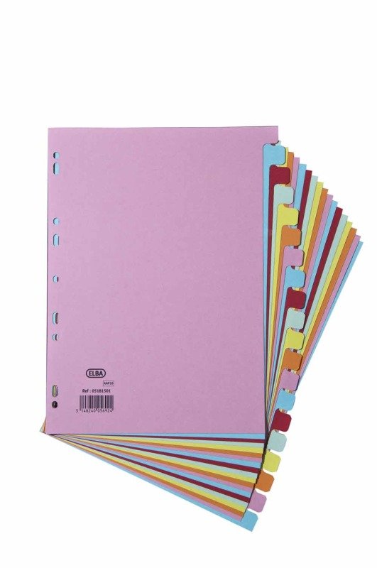 ELBA A4 CARD DIVIDERS 20 PART ASSORTED Review