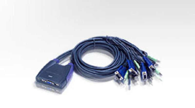 Aten 4 Port Usb Kvm Switch Cable Integrated Speaker