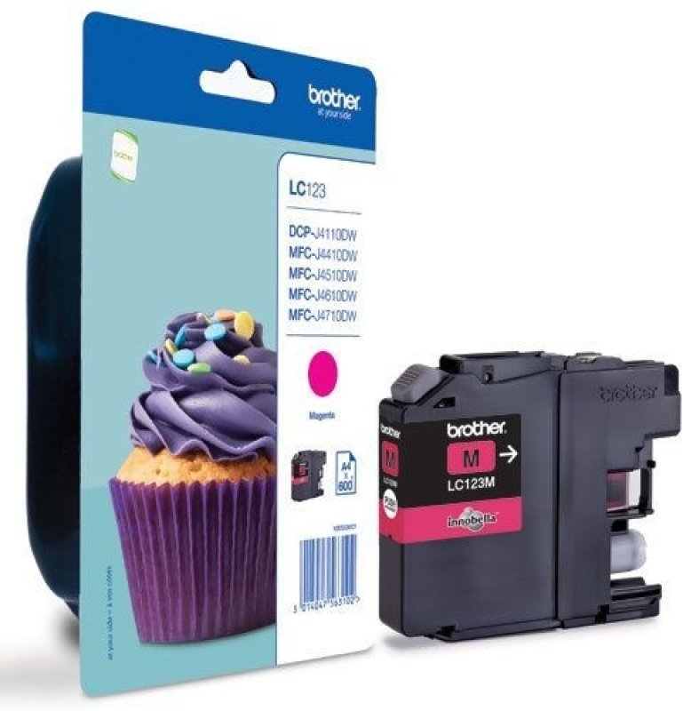 Image of Brother LC123M Magenta Ink Cartridge