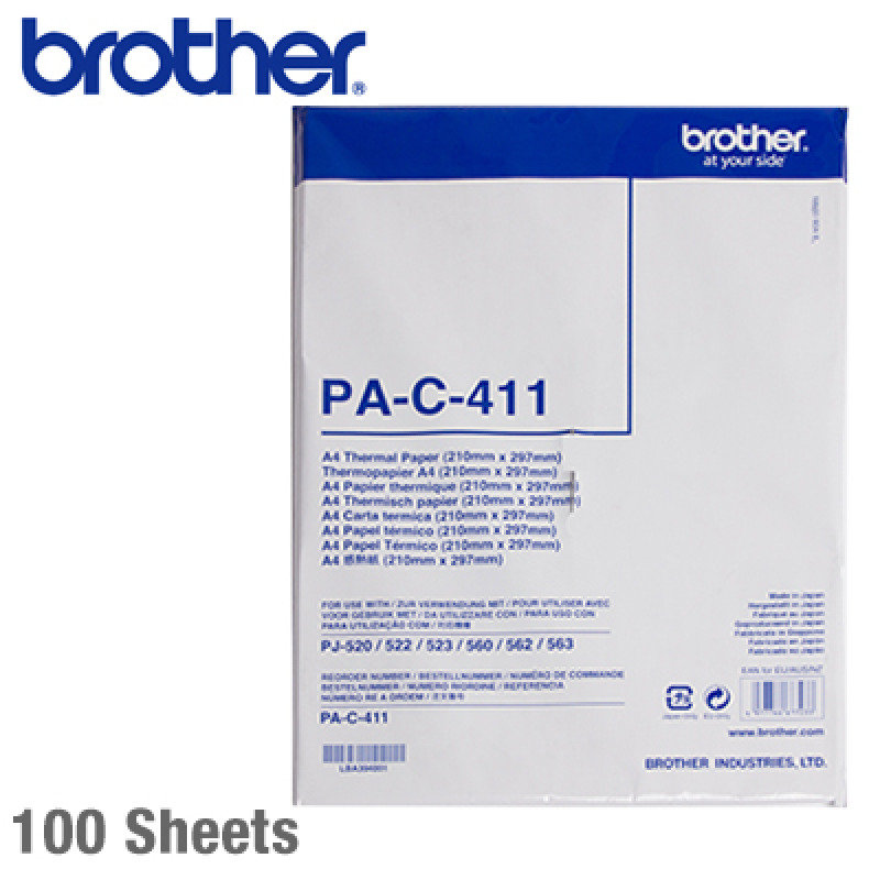 Brother PAC411 Thermo A4 100 Paper, White