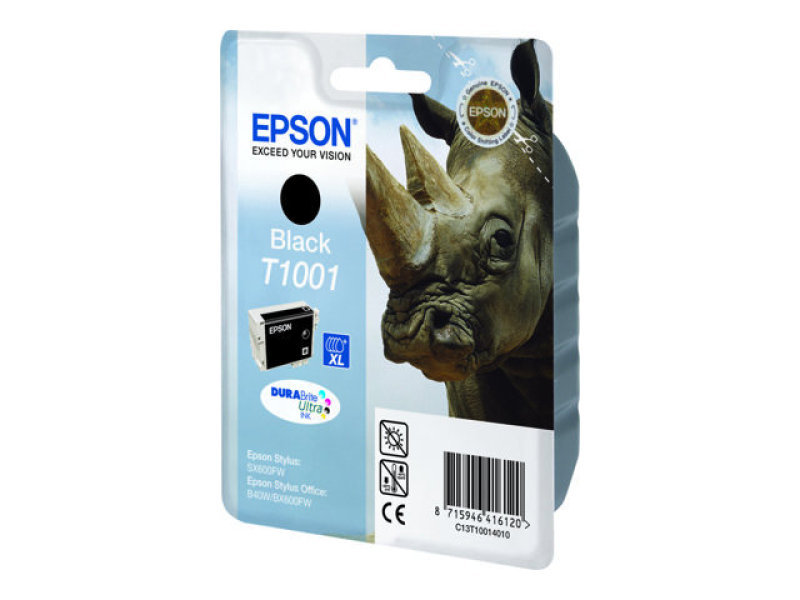 Image of Epson T1001 25.9ml Black Ink Cartridge 995 Pages