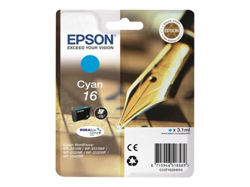 Image of Epson 16 Cyan Ink Cartridge