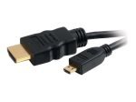 C2G Value Series High Speed with Ethernet HDMI Micro Cable - Video / audio / network cable - HDMI - 19 pin HDMI (M) - 19 pin micro HDMI (M) - 2 m - black