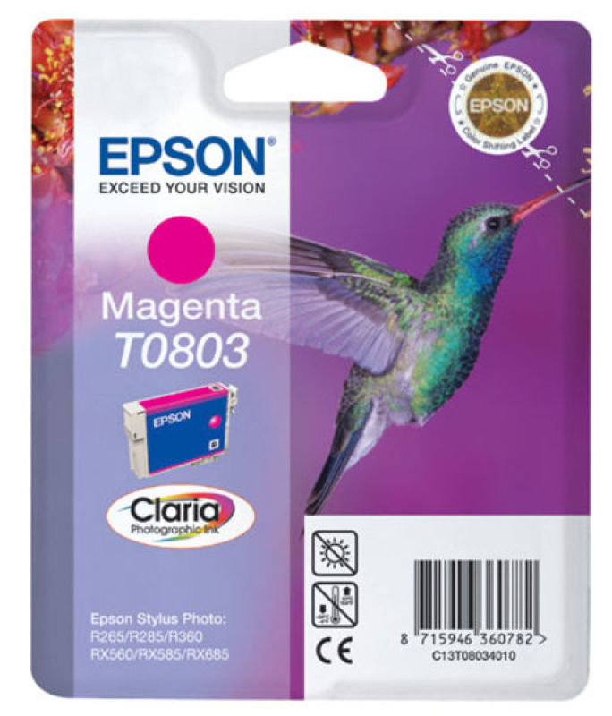 Image of Epson T0803 Magenta Ink Cartridge