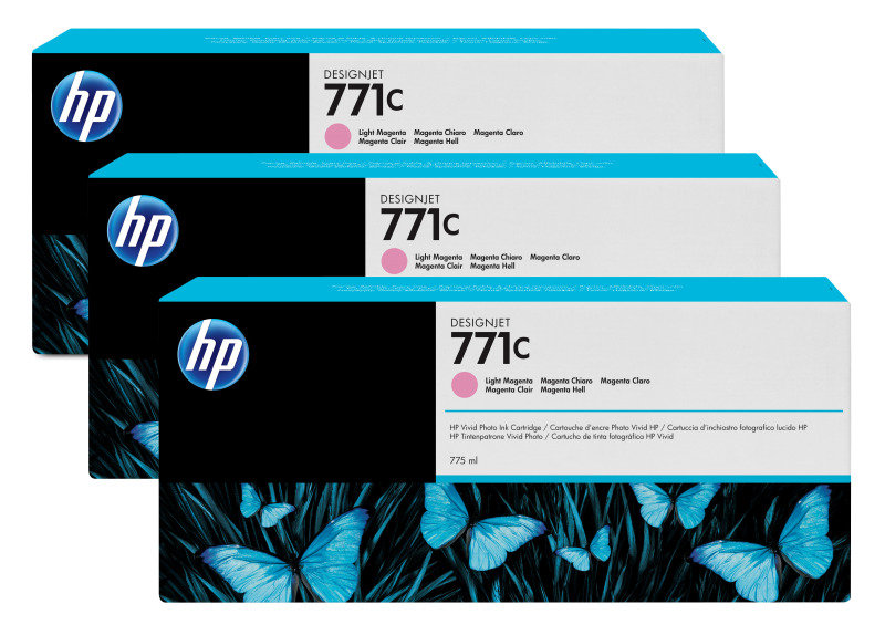 hp 771 light magenta original, multi-pack02ink