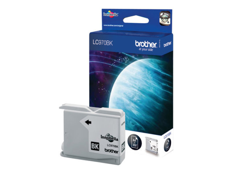 Image of Brother LC970BK Black Ink Cartridge 350 Pages