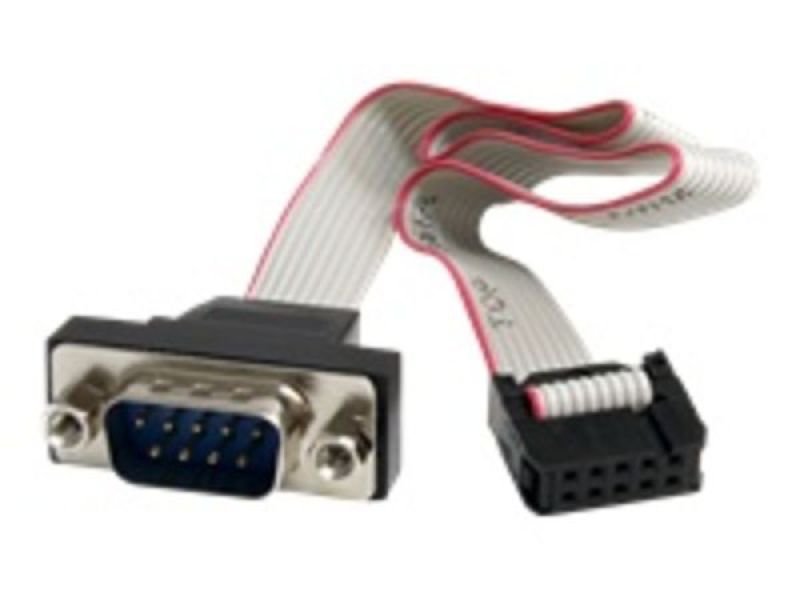Image of Startech.com 16in 9 Pin Serial Male to 10 Pin Motherboard Header Panel Mount Cable