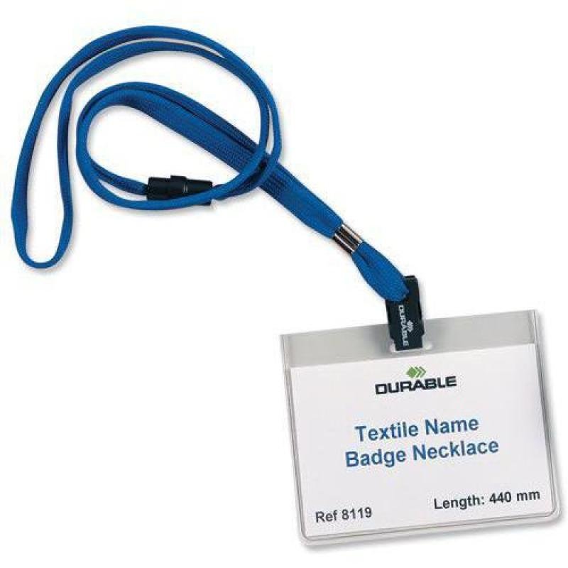 Durable Textile Necklace for Badge 440mm Blue (Pack 10) Review