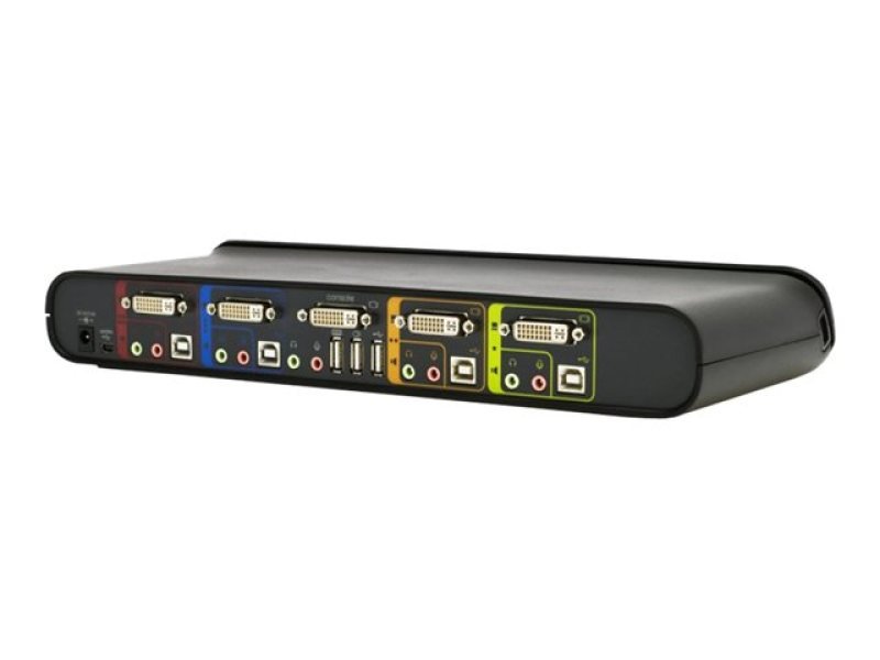 Belkin F1DD104LEA - SOHO 4 Port DVI & USB KVM Switch With Cables - Ebuyer