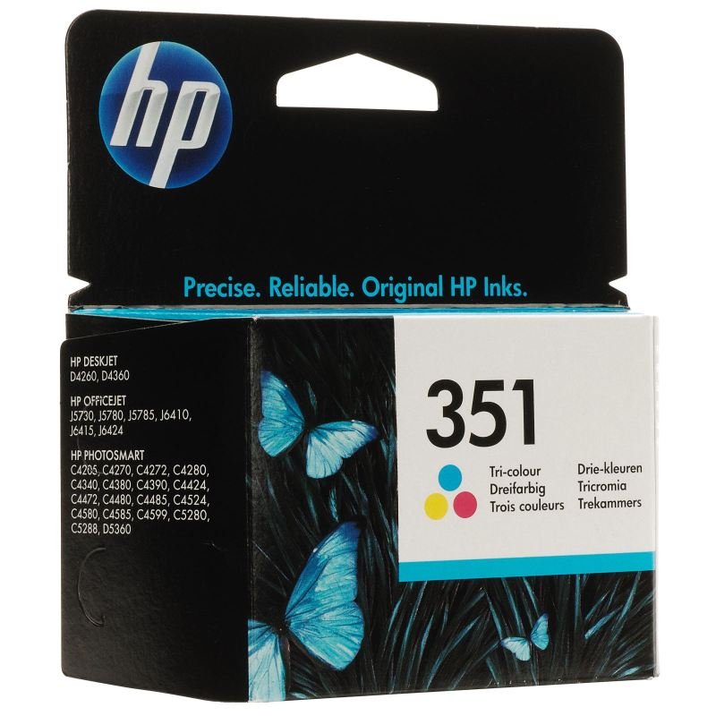 Image of HP 351 Tri-Colour Ink Cartridge (Cyan, Magenta, Yellow)