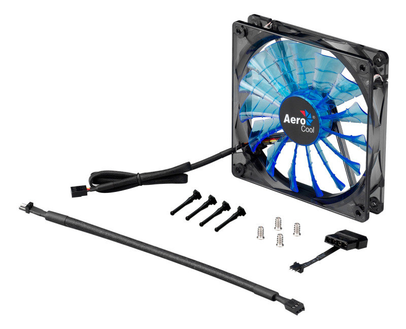 aerocool shark 12cm blue led fan 15 blade fluid aerocool shark 12cm blue led fan 15 blade fluid