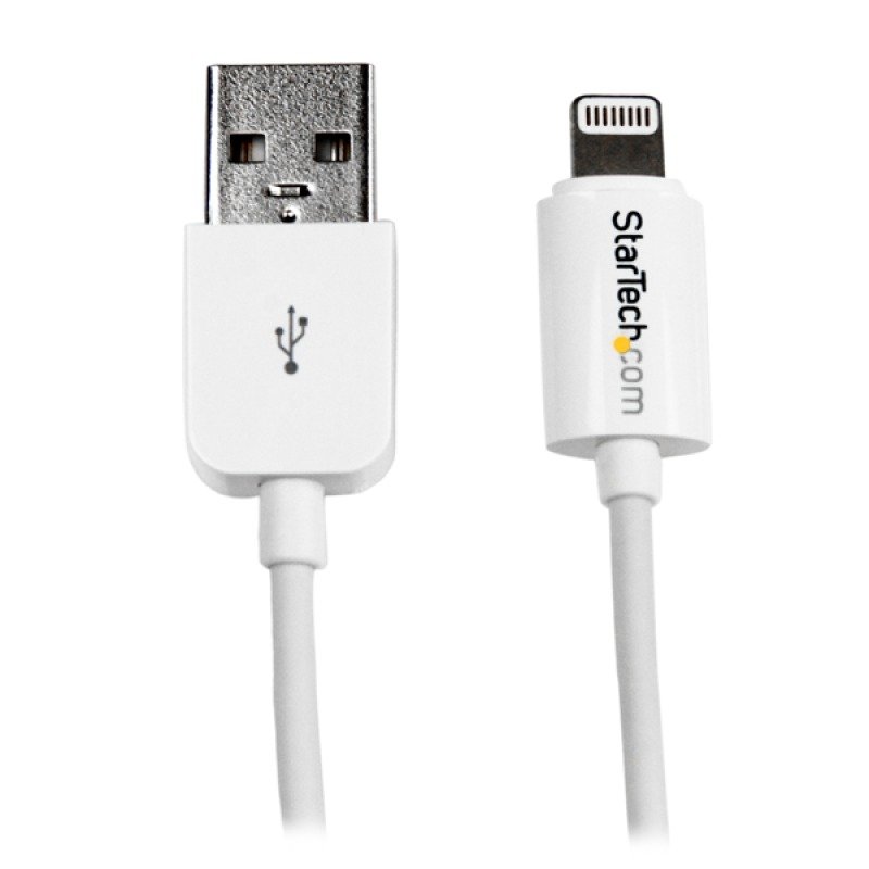 Image of StarTech.com Short White Apple 8pin Lightning to USB Cable iPhone iPod iPad