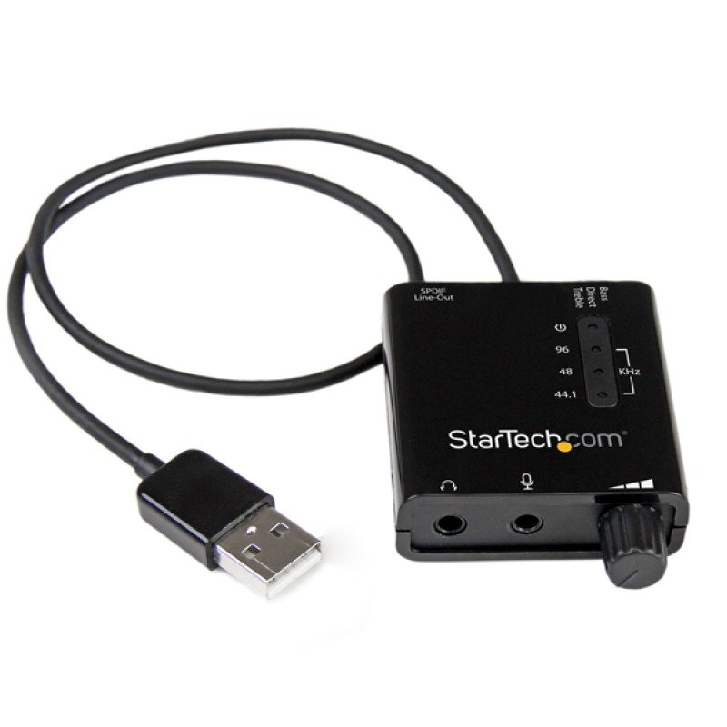 StarTech.com USB Stereo Audio Adapter External Sound Card with SPDIF Digital Audio Out - USB Sound C