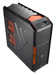 Aerocool X-Predator X1 Evil Black Gaming Case Black Interior 12cm Orange LED