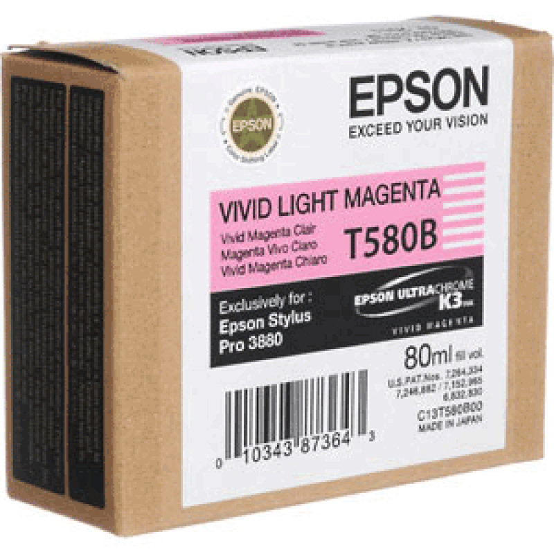 Image of Epson(T580B) Ink Cartridge Bright Magenta