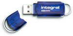 Integral Courier Advanced Encryption Standard (AES) 16GB USB 2.0 Encrypted Flash Drive Blue