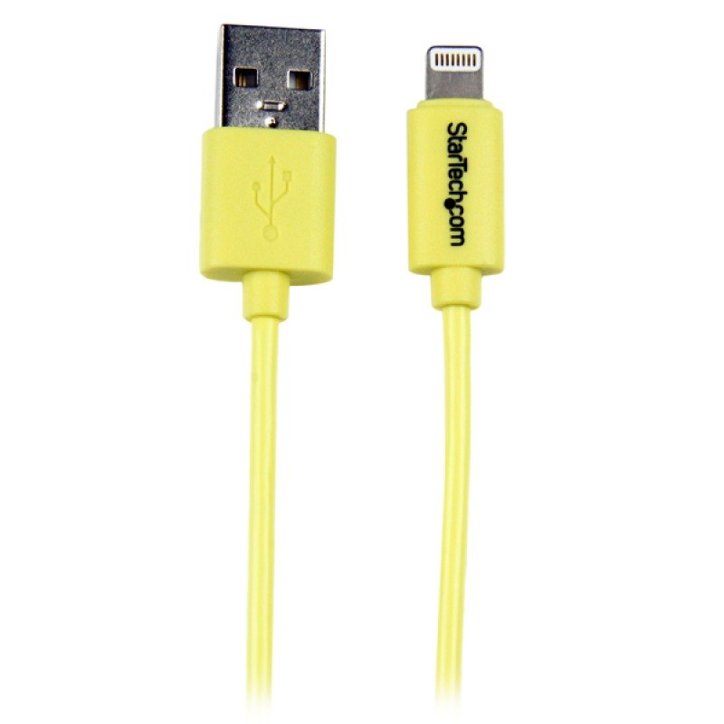 Image of Startech.com (1m/3 Feet) Yellow Apple 8-pin Lightning Connector To Usb Cable For Iphone / Ipod / Ipad
