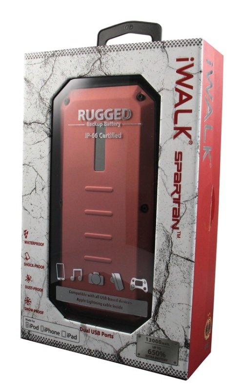 Image of Iwalk Extreme Ubt13000d Spartan Rugged Outdoor Dual Usb Rechargeable 13000mah Backup Battery (red) For Smartphones And Tablets