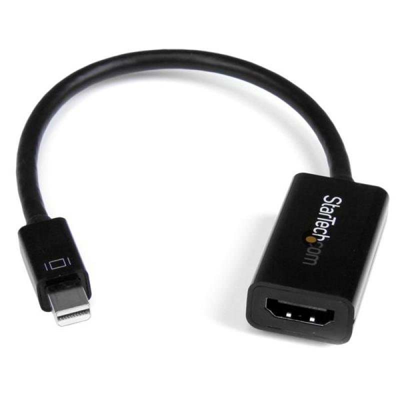 Image of StarTech.com Mini DisplayPort to HDMI 4K Audio / Video Converter - mDP 1.2 to HDMI Active Adapter for UltraBook / Laptop - 4K @ 30 Hz - Black