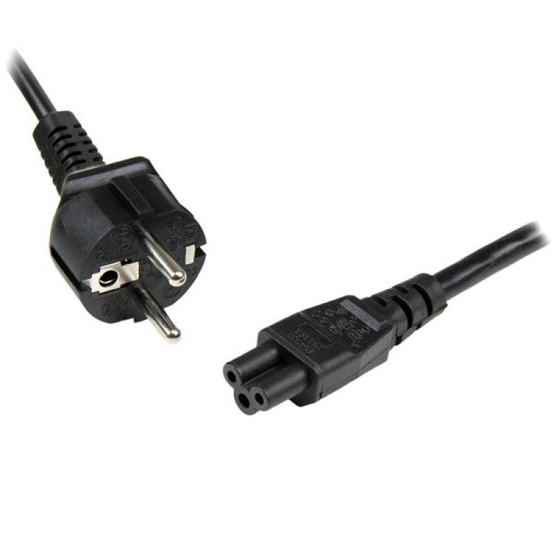 Image of 1m 3 Prong Laptop Power Cord Schuko Cee7 To C5 Clover Leaf Power Cable Lead