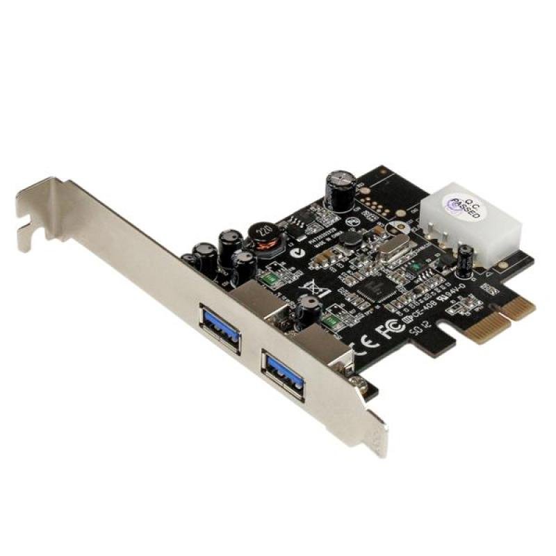 Startechcom 2 Port Pci Express Pcie Superspeed Usb 30 Card Adapter With Uasp Lp4 Power