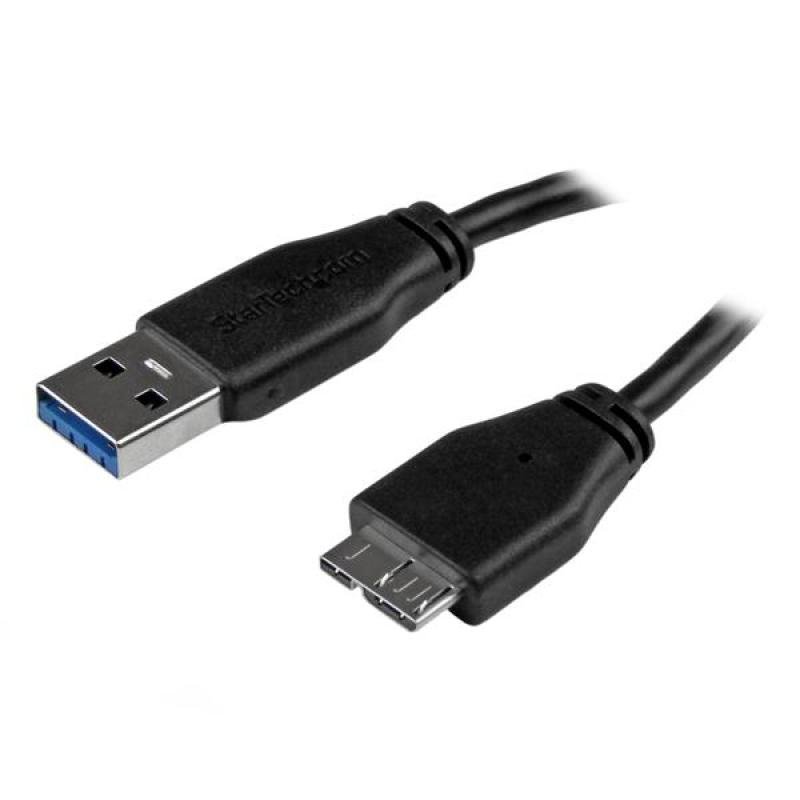 Image of 0.5m (20in) Slim Superspeed Usb 3.0 A To Micro B Cable - M/m