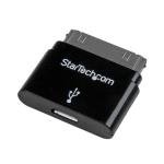 Black Apple 30-pin Dock Connector To Micro Usb Adapter For Iphone / Ipod / Ipad With Stepped Connector