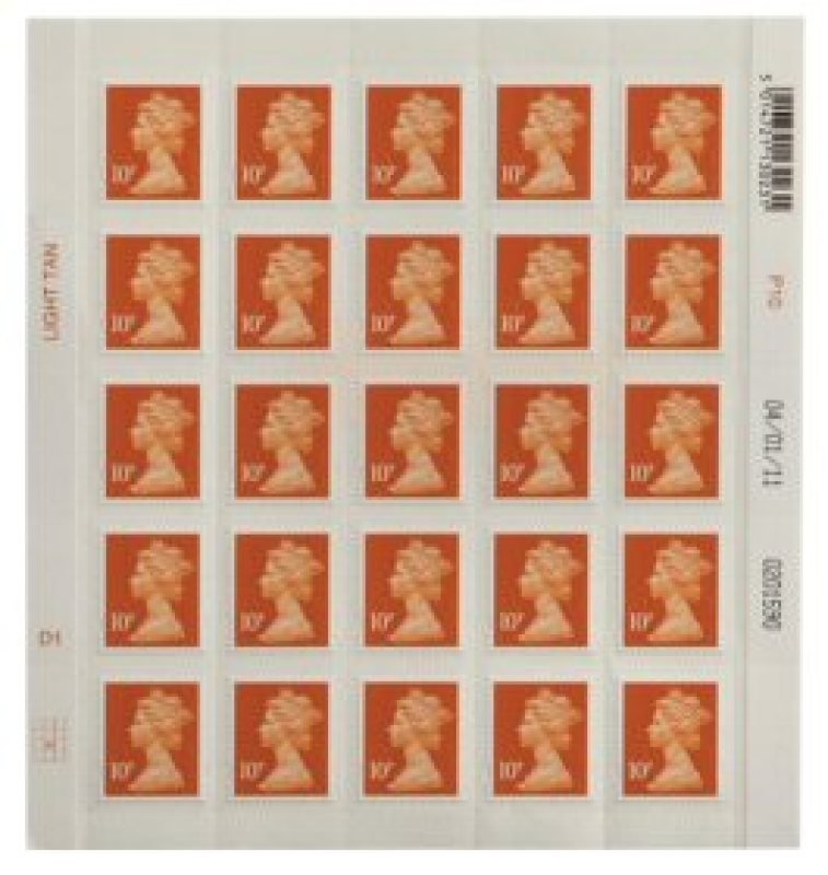 Royal Mail 10p Postage Stamps - 25 pack