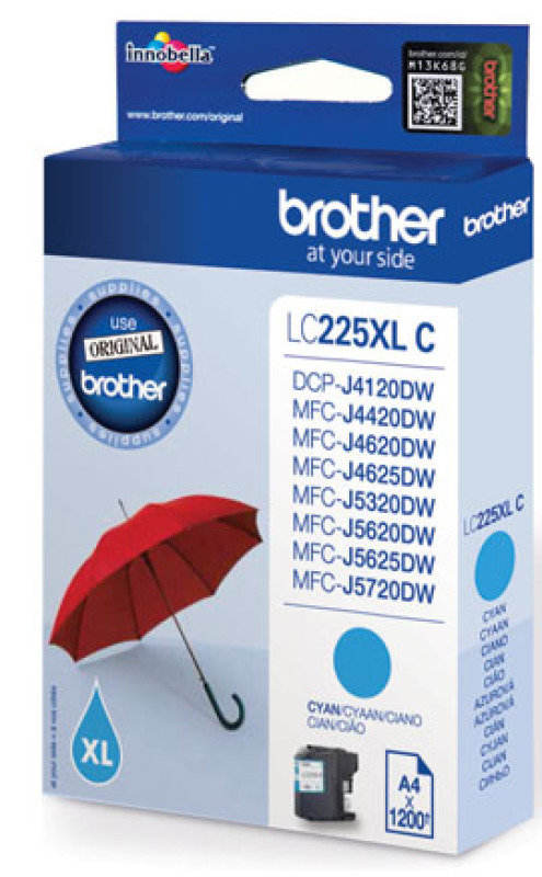 Image of Brother LC225XL Cyan Ink Cartridge