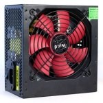 Pulse 550W PSU ATX 12V Active PFC 2 x SATA 120mm Silent Red Fan Black Casing