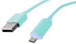 Xenta Micro USB to USB with LED Connector Blue 1M