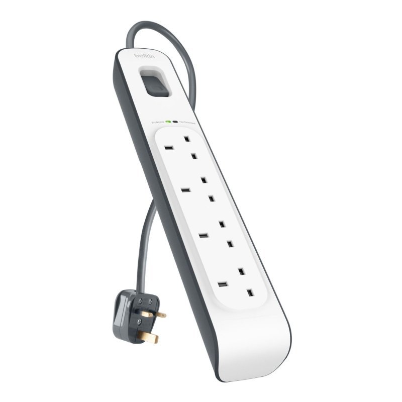 Click to view product details and reviews for Belkin Bsv400af2m 4 Outlet Surge Protection Strip 2m.
