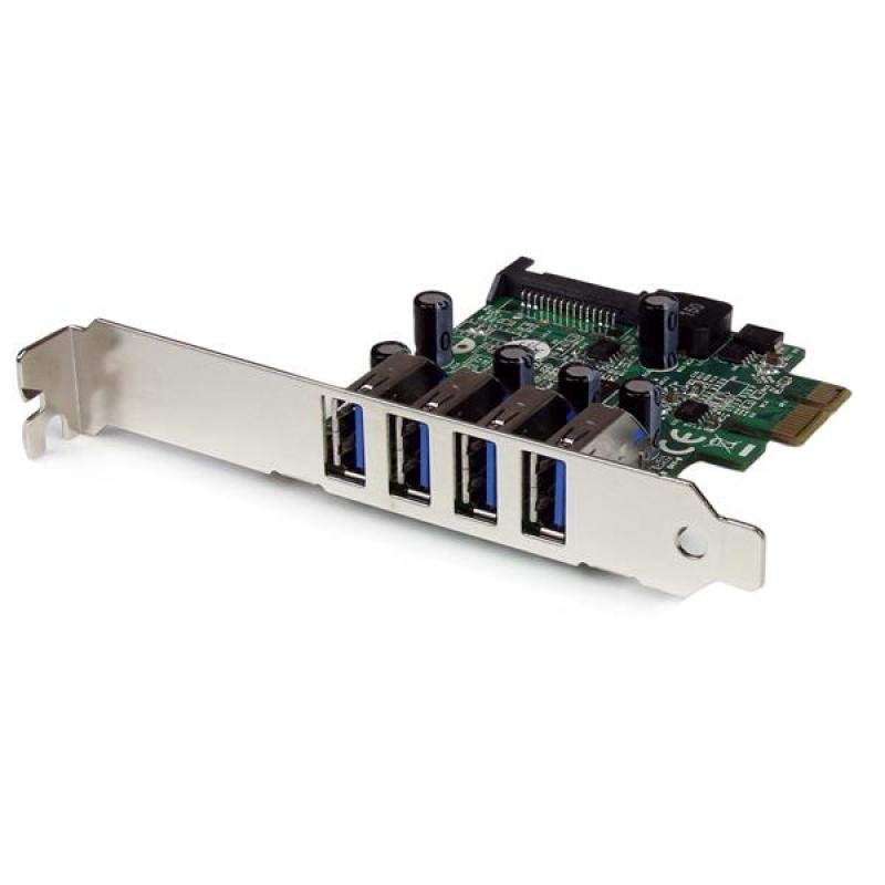 StarTech.com 4 Port PCI Express PCIe SuperSpeed USB 3.0 Controller Card Adapter with UASP -  SATA Po