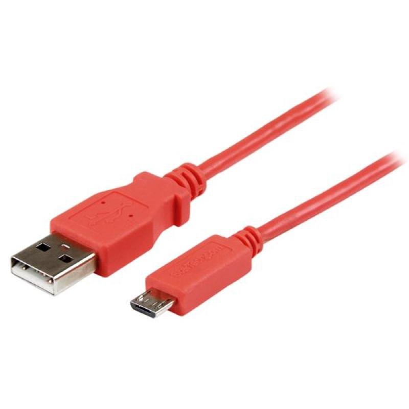 Image of 1m Pink Mobile Charge Sync Usb To Slim Micro Usb Cable For Smartphones And Tablets - A To Micro B