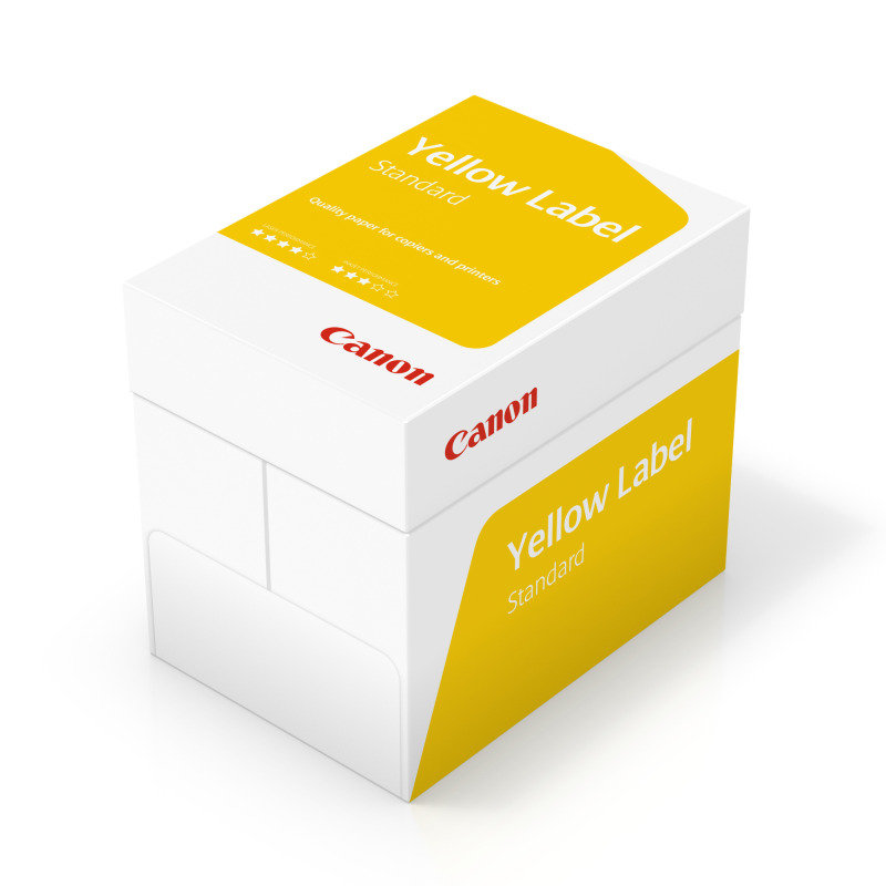 Click to view product details and reviews for Canon Yellow Label 80gsm White A4 Paper 2500 Sheets.