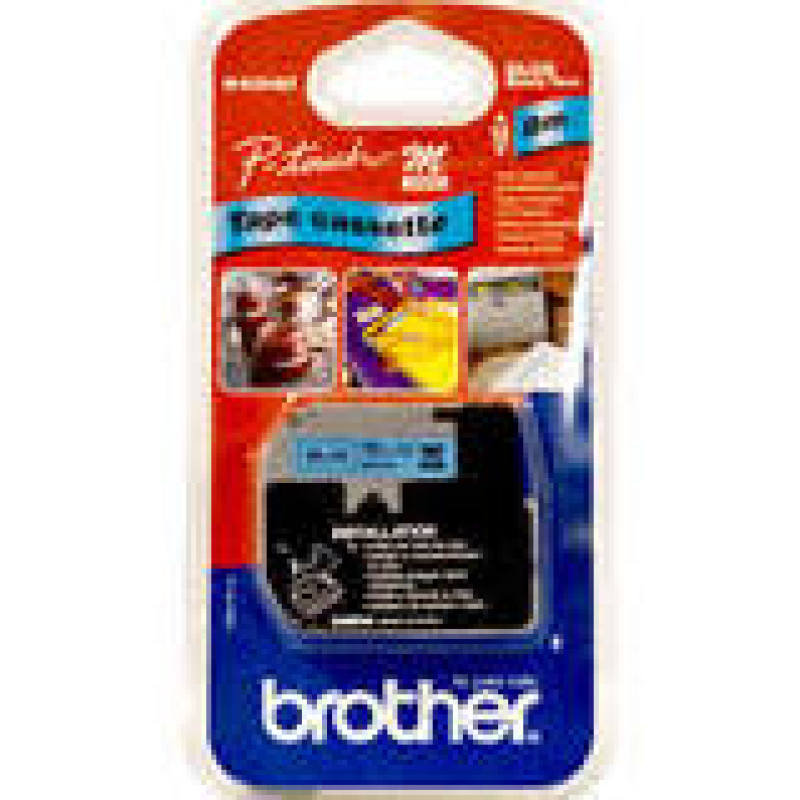 Brother 12mm Plastic Tapes Black On Blue P-touch
