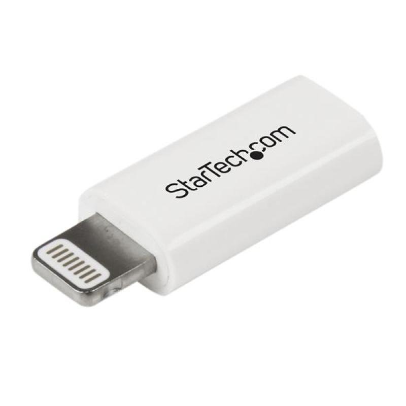 Image of Startech.com Apple 8-pin Lightning Connector To Micro Usb Adapter For Iphone / Ipod / Ipad (white)