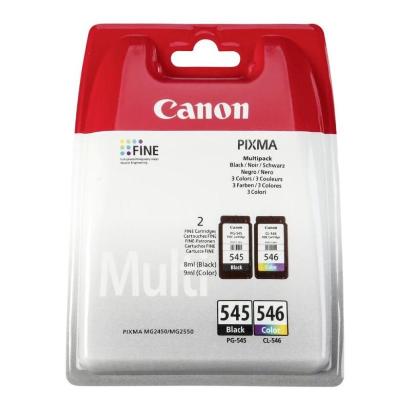 Canon Pg 545 Pg 546 Colour And Black Multipack Ink Cartridge Ebuyer 9341