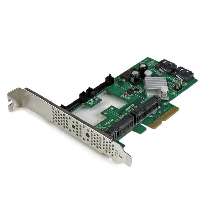 Startech.com 2 Port Pci Express 2.0 Sata Iii 6gbps Raid Controller Card With 2 Msata Slots And Hyperduo Ssd Tiering