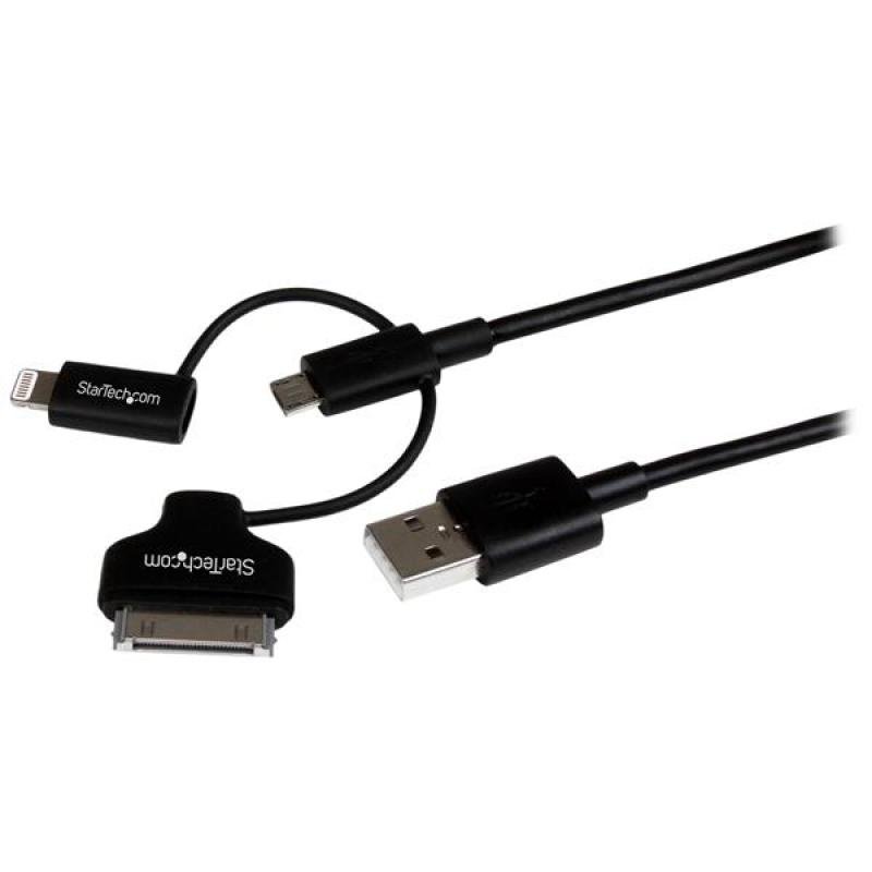 StarTech Lightning Or 30-pin Dock Or Micro-USB To USB Cable -1M (3ft) Review