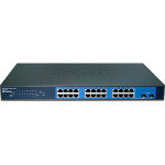 Trendnet TEG-240WS - 24-port Gigabit Web Smart Switch w/ 2 Shared Mini-GBIC Slots
