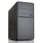CiT Quartz Micro Black Interior 500W 12cm Black Psu USB3 Port