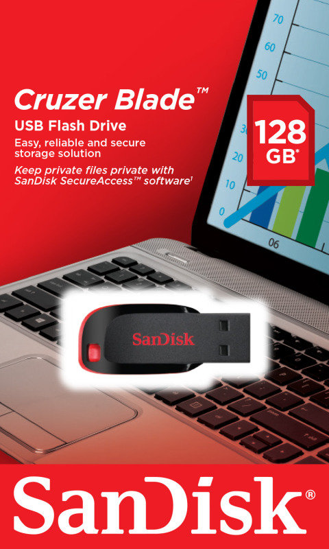 SanDisk 128GB Cruzer Blade USB Drive